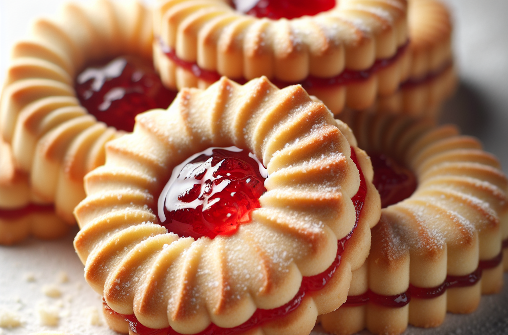 Galletas de mantequilla con mermelada