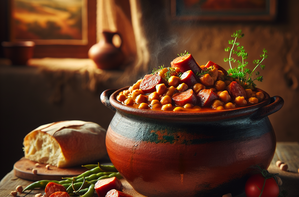 Guisado de garbanzos con chorizo