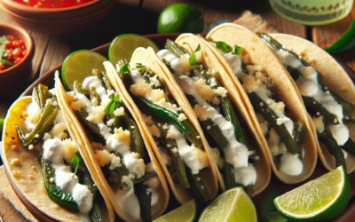 Tacos de rajas con crema y queso