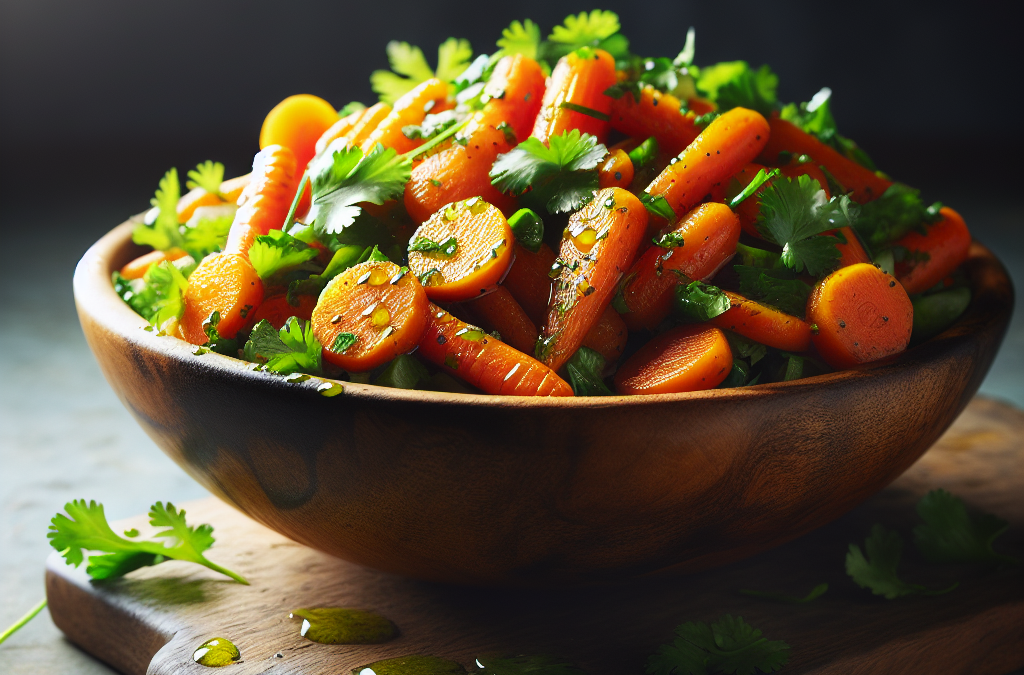 Ensalada de zanahorias asadas con cilantro