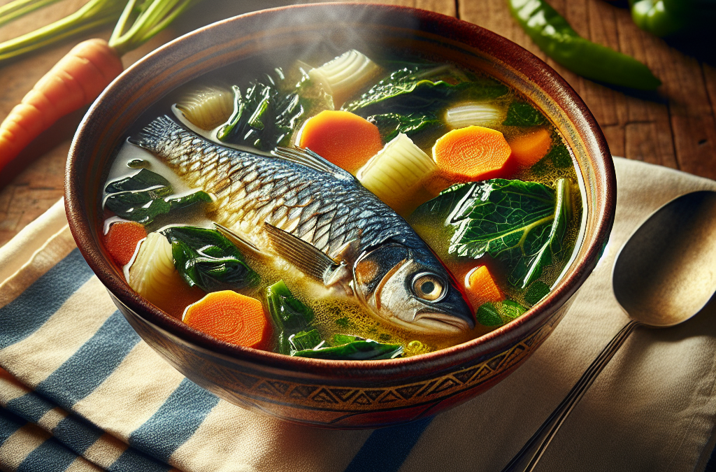 Caldo de pescado con epazote