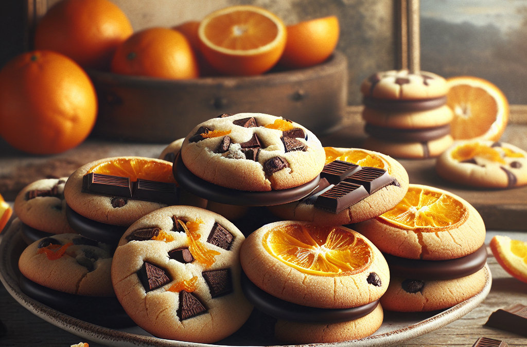 Galletas de naranja y chocolate: frescura y dulzura