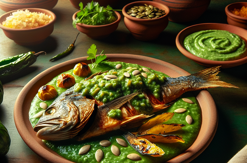 Pescado en pipián verde