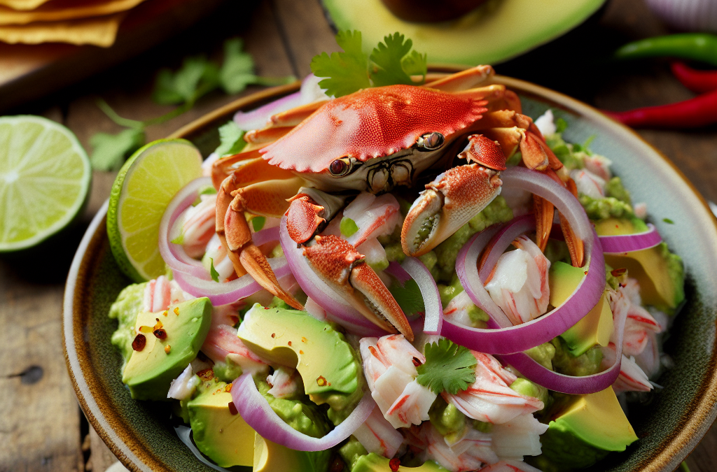 Ceviche de jaiba con aguacate