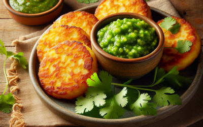 Tortitas de papa con salsa verde