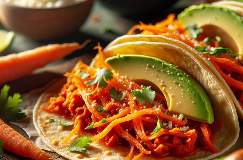 Tacos de tinga de zanahoria