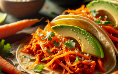 Tacos de tinga de zanahoria