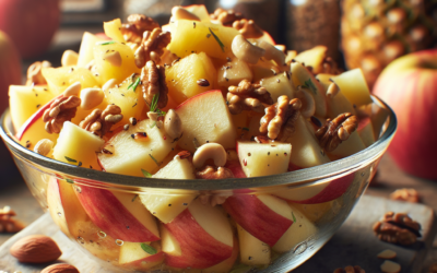 Ensalada de manzana con nuez y piña