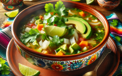 Caldo tlalpeño de verduras