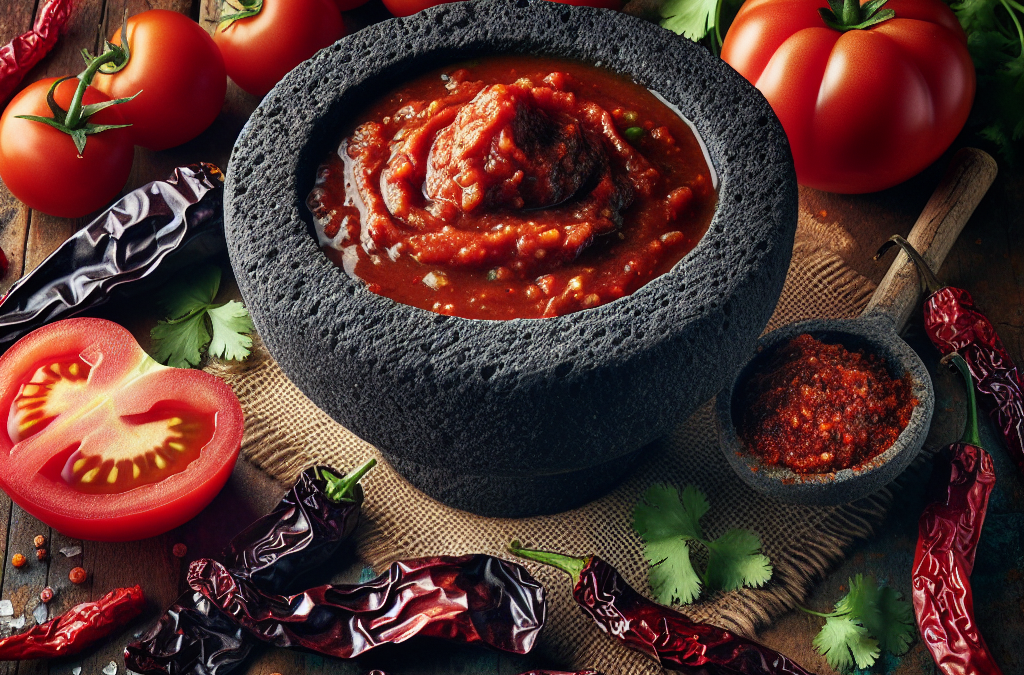 Salsa de chile pasilla y jitomate