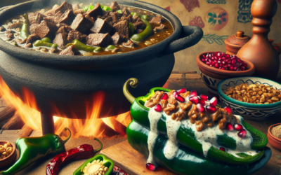 Chiles en Nogada con Carne de Res: Receta Mexicana Festiva