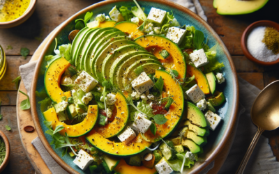 Ensalada de calabacitas con queso fresco y aguacate