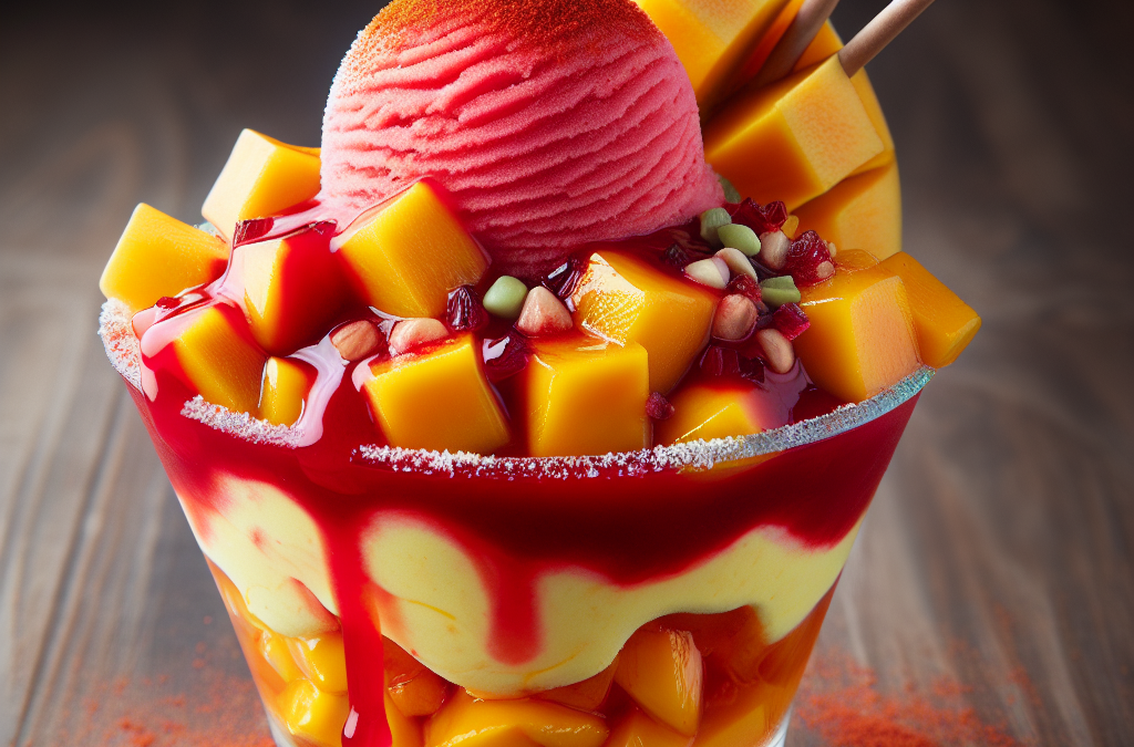 Mangonada con chile y chamoy