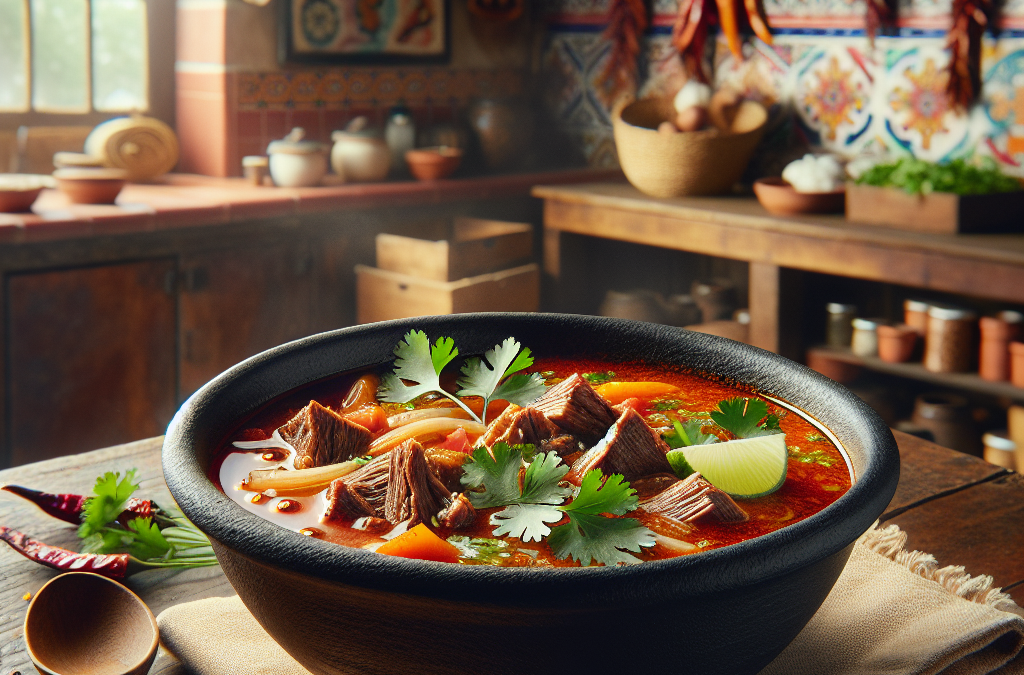 Caldo de barbacoa estilo Hidalgo