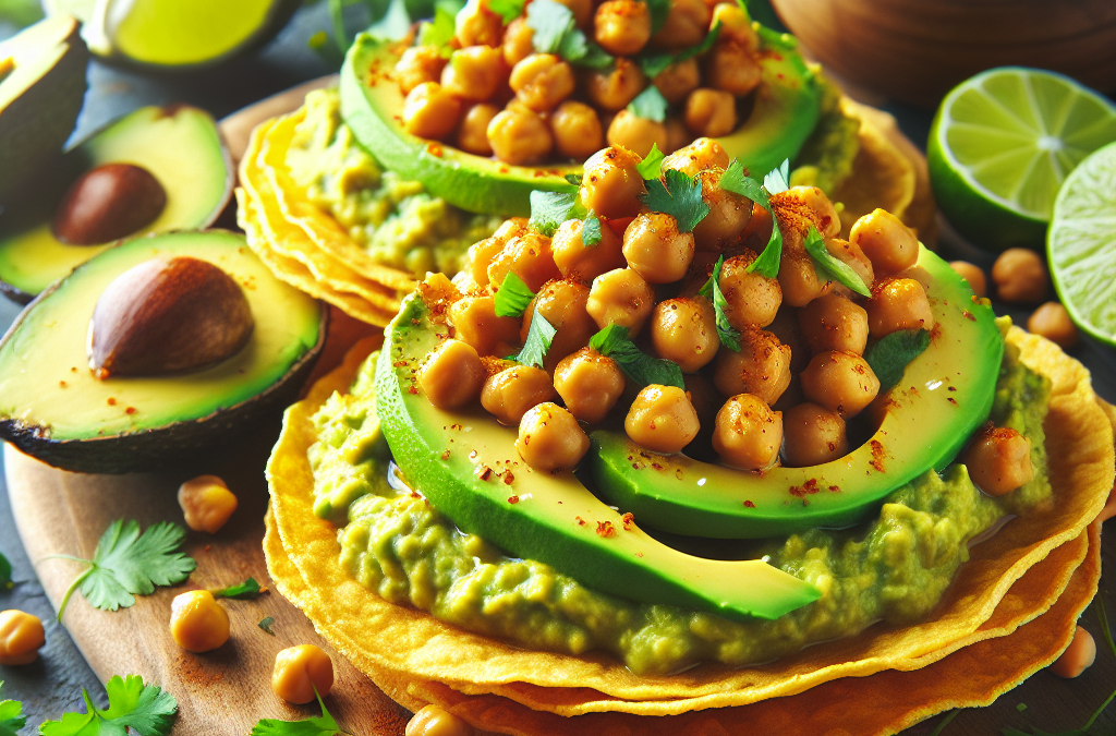 Tostadas veganas de garbanzos y aguacate