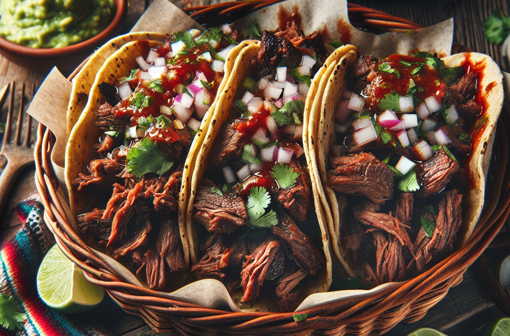 Tacos de barbacoa de borrego