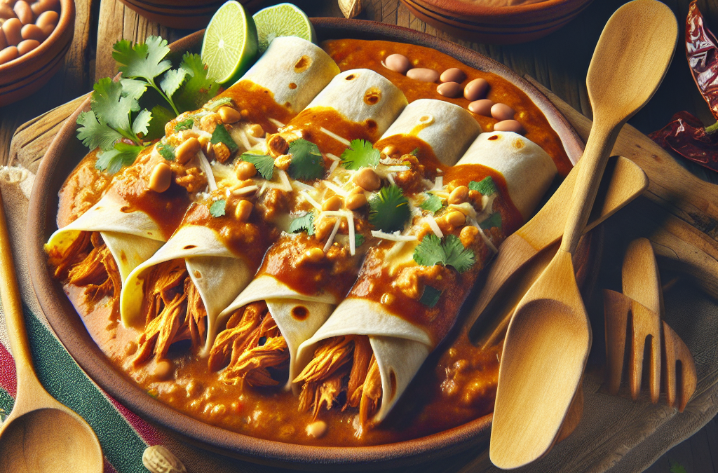 Enchiladas de Cacahuate y Chile Poblano